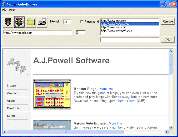 Aarons Auto-Browse Screenshot